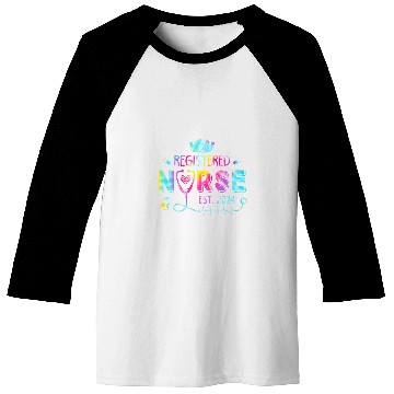 Discover Registered nurses Est 2024 Nursing Student RN Graduate Tiedye Baseball Tees