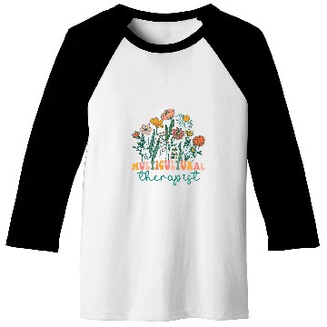 Discover Groovy Wildflower Multicultural Therapist Tees Baseball Tees