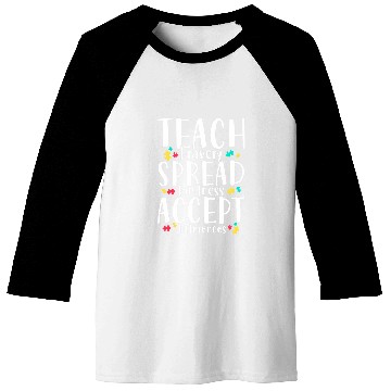Discover Teach Bravery Spread Kindness Accept Differences Baseball Tees