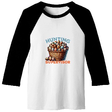 Discover Egg Hunt supervisor Hunting Season Funny Easter Day Baseball Tees