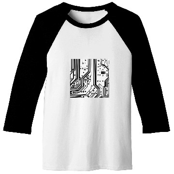 Discover Black Circuit Board Mother Board Computer Programmer Baseball Tees