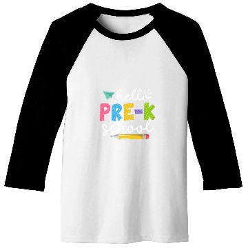 Discover Team Preschool Squad Hello Preschool Teacher Baseball Tees