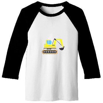 Discover Construction Site Gift Idea Construction Crawler Excavator Baseball Tees