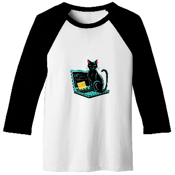 Discover Cat I Work On Computers Coding Geek Design Baseball Tees