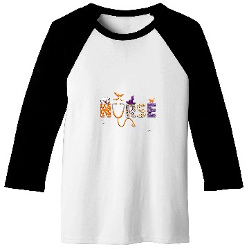 Discover Halloween nurses Nursing Cute Health Worker Halloween Pattern 7 Baseball Tees