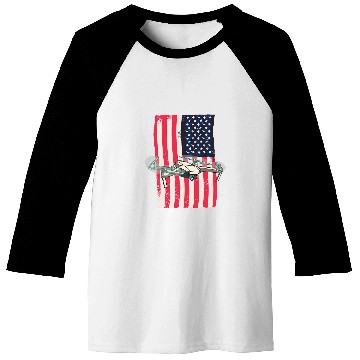 Discover Drone American Flag Drone Pilot Baseball Tees