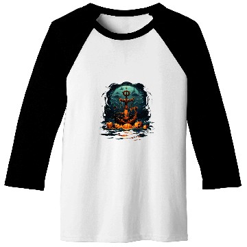 Discover Halloween Boat Anchor 2 Baseball Tees