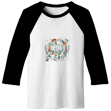 Discover Abstract Pickleball Net Baseball Tees