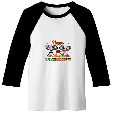 Discover Happy Hallothanksmas Badminton Witch Hat Christmas Baseball Tees