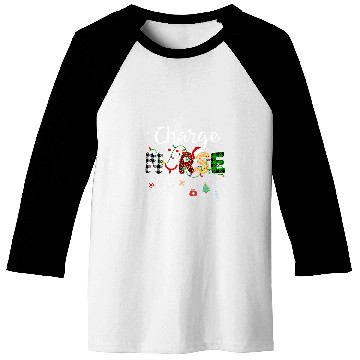 Discover Charge nurses xmass Santa Hat Nursing Christmas Pattern 1 Baseball Tees
