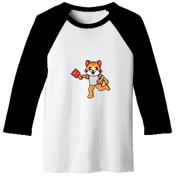Discover Kawaii Cat Playing Pickleball Funny Pickleball Player Baseball Tees