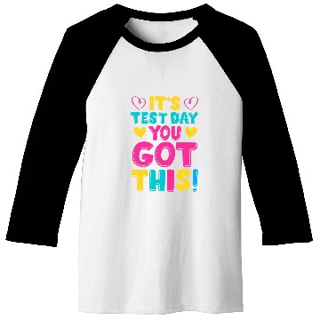 Discover Its Test Day Cute Testing Day Teacher Student Novelty Baseball Tees