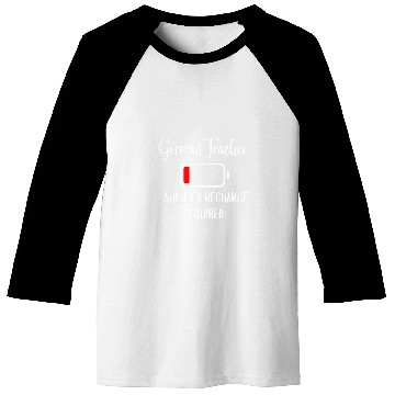 Discover German Teacher Summer Recharge Required Baseball Tees