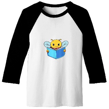 Discover Bee Book Lover Reader Baseball Tees