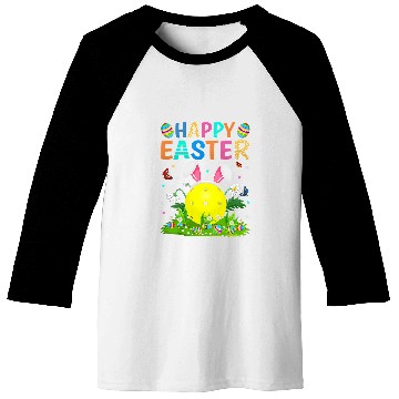 Discover Happy Easter Bunny Egg Funny Pickleball Easter Sunday Baseball Tees