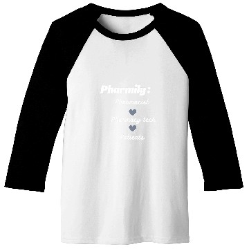 Discover Pharmily Pharmacist pharmacy tech pharmacy student Baseball Tees