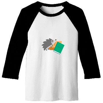 Discover Hedgehog Book Reading 3 Baseball Tees