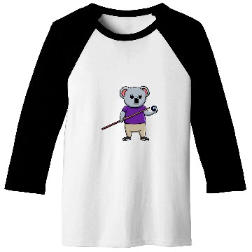 Discover Koala Billiard Ball Snooker Pool Player Billiard Champ Baseball Tees