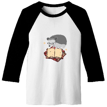 Discover Hedgehog Book Reading Baseball Tees