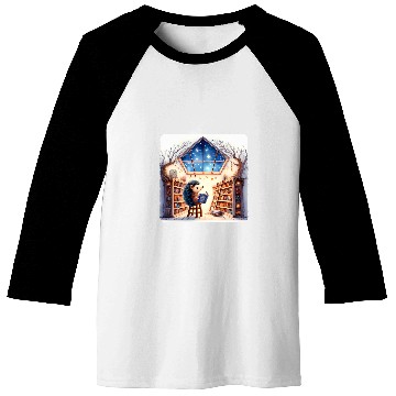 Discover Hedgehog Reading Star Gazing Book Library Branches Stars Baseball Tees