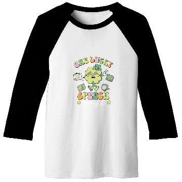 Discover One Lucky Speech Therapist SLP Shamrock St Patricks Day Baseball Tees