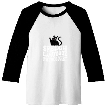 Discover Speech Language Pathologist SLP Cat Speech Therapy Baseball Tees
