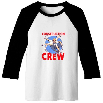 Discover Mens Construction Crew Construction Worker 1 Baseball Tees