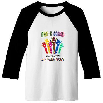 Discover Pre K Squad Embracing Differences Autism Teacher Baseball Tees