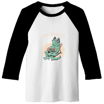 Discover Got Crickets Bearded Dragon Lover Reptile Lizard Lover Baseball Tees