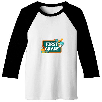 Discover First Grade 1st Grade Teacher Appreciation School Baseball Tees