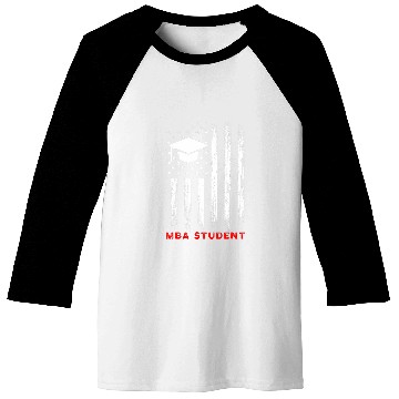 Discover MBA Student Business Degree Graduation 123 Baseball Tees