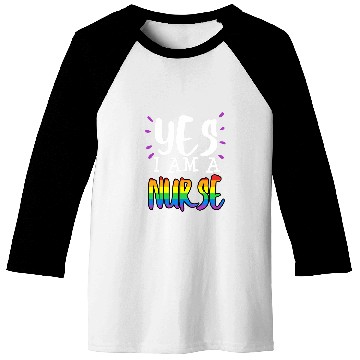Discover nurses Gay Pride LGBT Lesbian Nursing Student RN CNA Baseball Tees