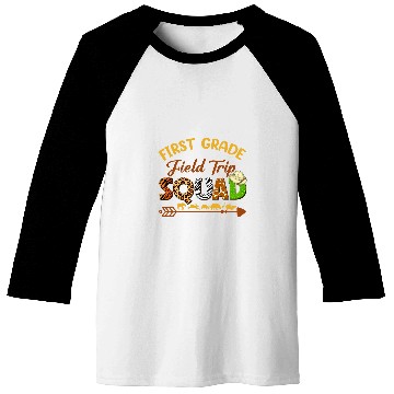 Discover First Grade Students School Zoo Field Trip Squad Matching Baseball Tees