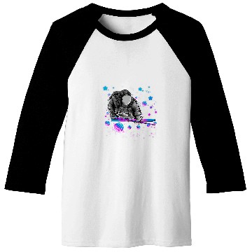 Discover Astronomy Galaxy Billiard Player Astronaut Pool Player Star Baseball Tees