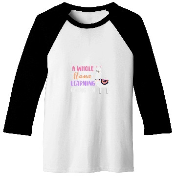 Discover Llama School Teacher Student Whole Llama Learning Baseball Tees