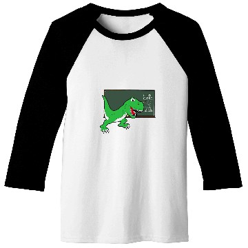 Discover Funny Dinosaur Teacher Cool Professor Dino Teaching Baseball Tees