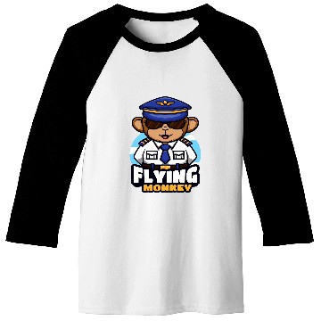 Discover Flying Monkey Pilot Baseball Tees