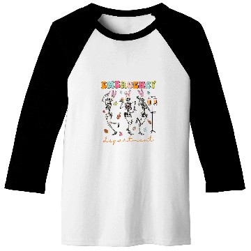 Discover Skeletons Dancing Easter Emergency Department Er nurses Baseball Tees