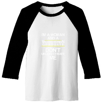 Discover Valedictorian Graduate Class Woman Funny Graduation Baseball Tees