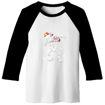 Discover Cool Skeletons Rugby Lover Halloween Rugby Player Baseball Tees