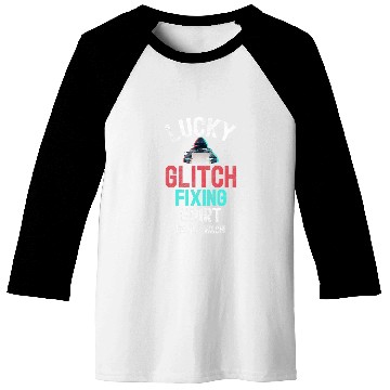 Discover Lucky Glitch Fixing Programmer Baseball Tees