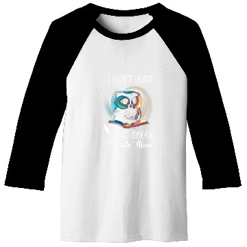 Discover Writer Owl I Dont Read Books Reading Novel Typewriter Baseball Tees
