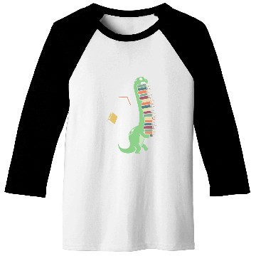 Discover Dinosaur Enthusiast Reading Lover Dino Animal Reading Baseball Tees