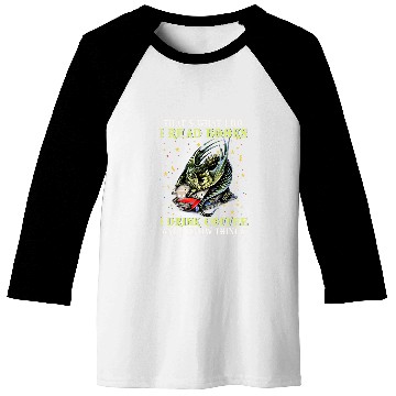Discover I Read Books And I Know Things Funny Grumpy Dragon Coffee Baseball Tees
