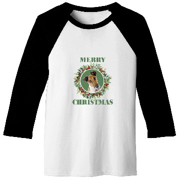 Discover Merry Christmas Fox Terrier Smooth Baseball Tees