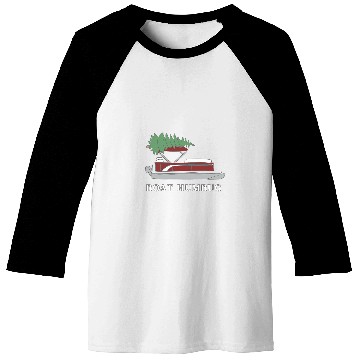 Discover Boat Humbug Pontoon Boat with Christmas Tree On Top Baseball Tees