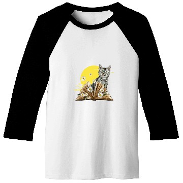 Discover Cute Cat Reading Book For Cat Lovers 1 Baseball Tees