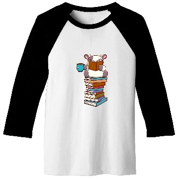 Discover Cute Kawaii Cow Reading A Book Baseball Tees