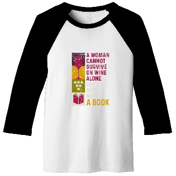 Discover Book Reader Wines Drinking Lover For Bookworm Women Baseball Tees