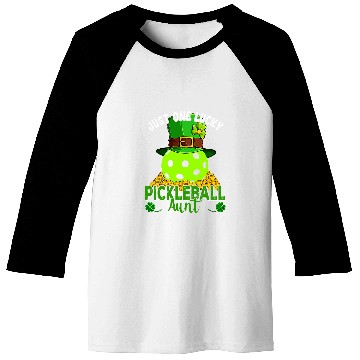 Discover One Lucky Pickleball Aunt Patricks Day Player Clovers Baseball Tees